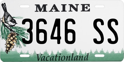 ME license plate 3646SS