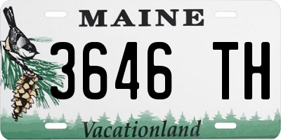 ME license plate 3646TH