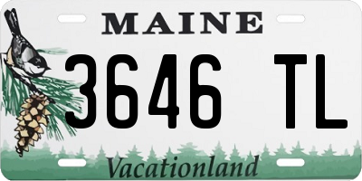 ME license plate 3646TL