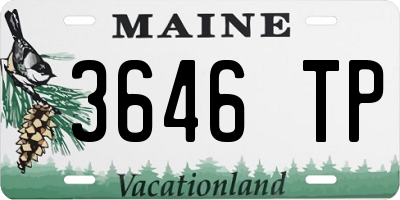 ME license plate 3646TP