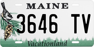 ME license plate 3646TV