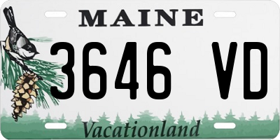 ME license plate 3646VD
