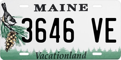 ME license plate 3646VE