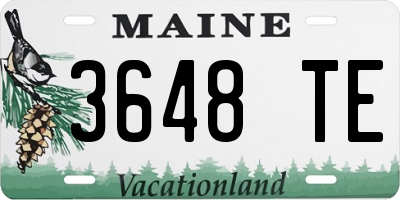 ME license plate 3648TE