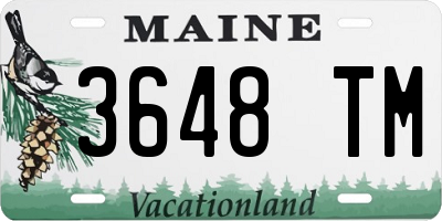 ME license plate 3648TM