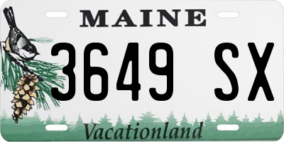 ME license plate 3649SX