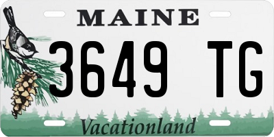 ME license plate 3649TG