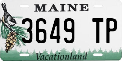 ME license plate 3649TP