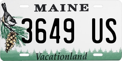 ME license plate 3649US