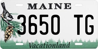 ME license plate 3650TG