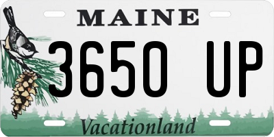 ME license plate 3650UP