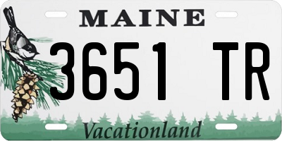 ME license plate 3651TR