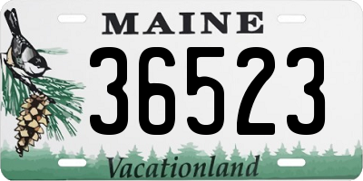 ME license plate 36523