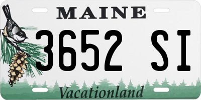 ME license plate 3652SI