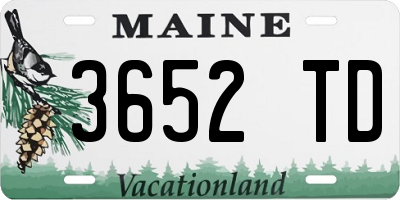 ME license plate 3652TD