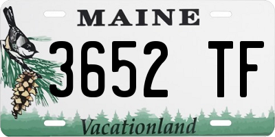 ME license plate 3652TF