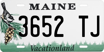 ME license plate 3652TJ