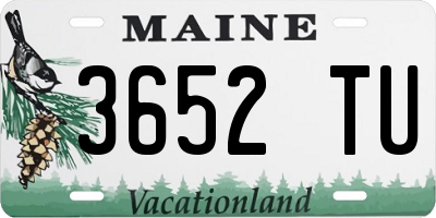 ME license plate 3652TU