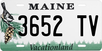 ME license plate 3652TV