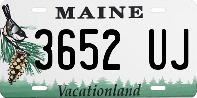ME license plate 3652UJ