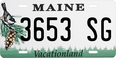 ME license plate 3653SG