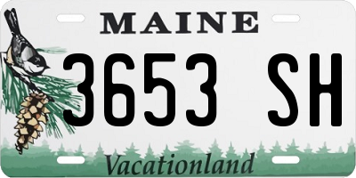 ME license plate 3653SH