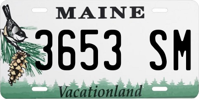 ME license plate 3653SM