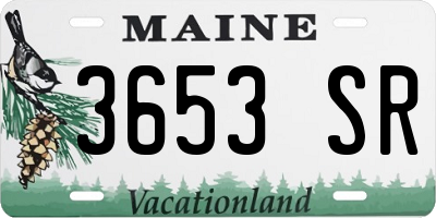 ME license plate 3653SR