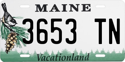 ME license plate 3653TN