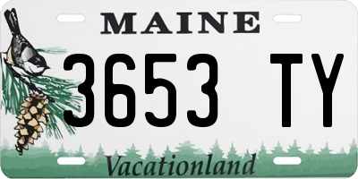 ME license plate 3653TY