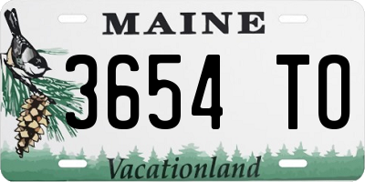 ME license plate 3654TO