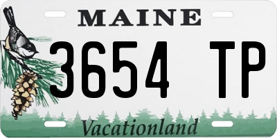 ME license plate 3654TP