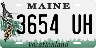 ME license plate 3654UH