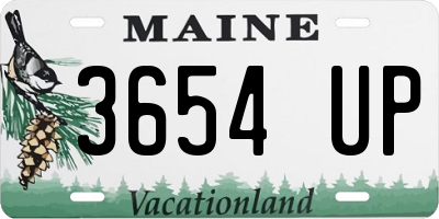 ME license plate 3654UP