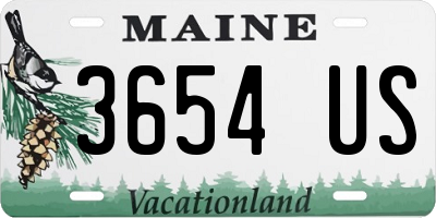 ME license plate 3654US