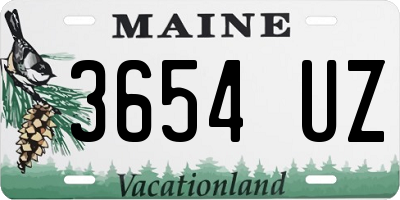 ME license plate 3654UZ