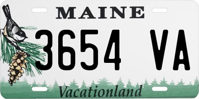 ME license plate 3654VA