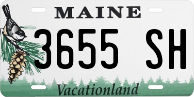 ME license plate 3655SH