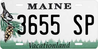 ME license plate 3655SP