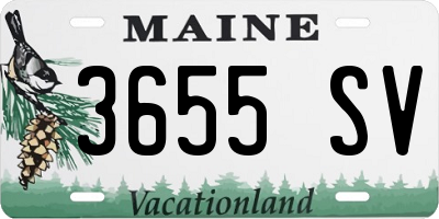 ME license plate 3655SV