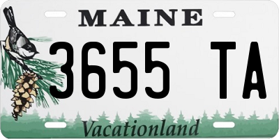 ME license plate 3655TA