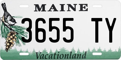 ME license plate 3655TY