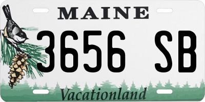 ME license plate 3656SB