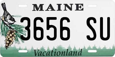 ME license plate 3656SU