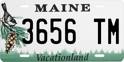 ME license plate 3656TM