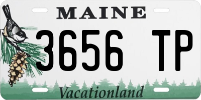 ME license plate 3656TP