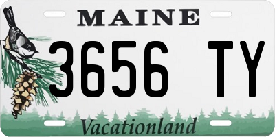 ME license plate 3656TY