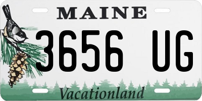 ME license plate 3656UG