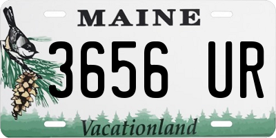 ME license plate 3656UR