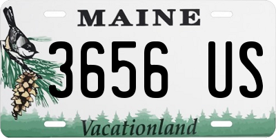 ME license plate 3656US